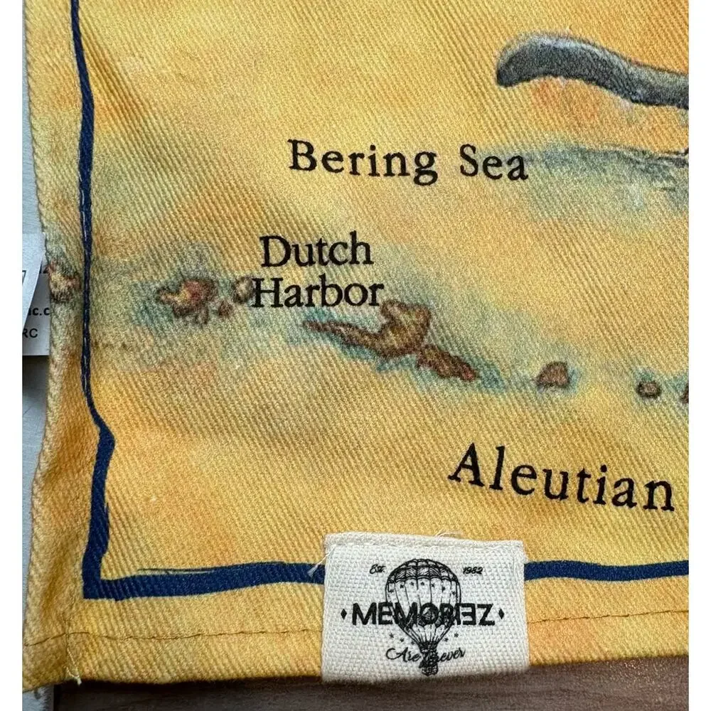 Alaska Apron 100% Cotton Alaska Map -Animals & Words Adjustable-Pocket